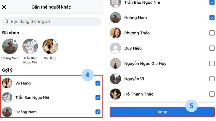 Hướng dẫn tag tên trong bài viết Facebook - bước 3
