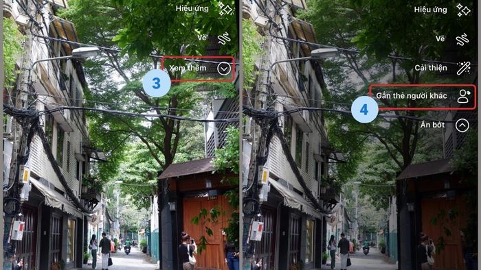 Cách tag tên trong Facebook Story - bước 2