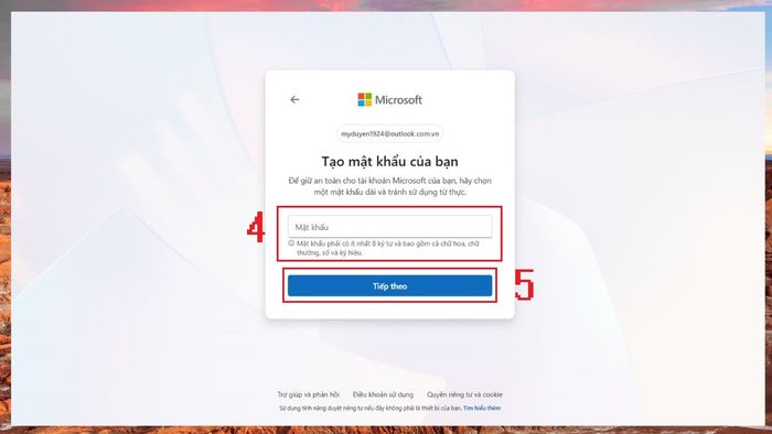 Hướng dẫn tạo tài khoản và đăng nhập trên máy tính - Bước 3