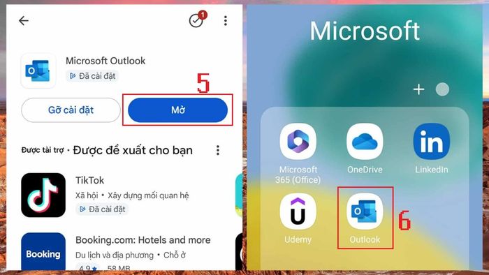 Hướng dẫn cài đặt ứng dụng Outlook trên điện thoại - Bước 3