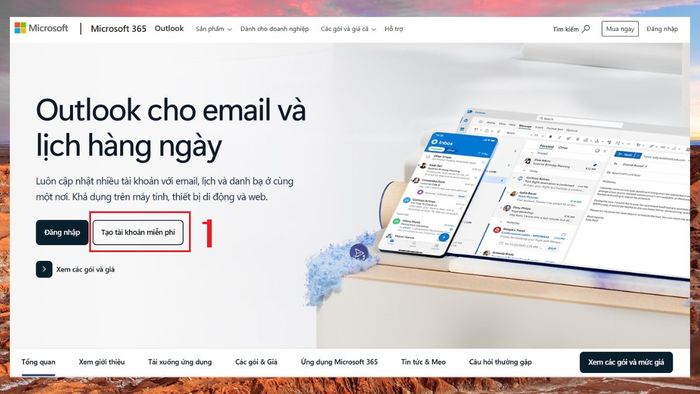Hướng dẫn tạo tài khoản và đăng nhập trên máy tính - Bước 1