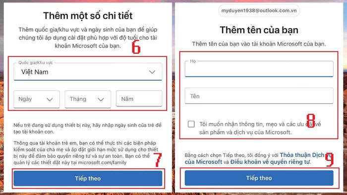Hướng dẫn tạo và đăng nhập tài khoản Outlook trên điện thoại - Bước 2