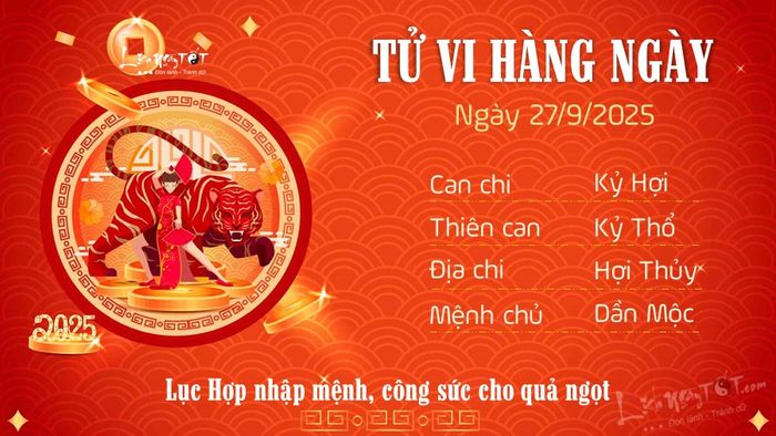 3 Tử vi hàng ngày 27-9-2025 - Dần