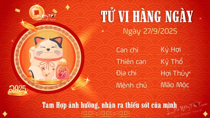 4 Tử vi hàng ngày 27-9-2025 - Mão