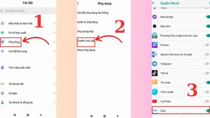 hướng dẫn bật Micro trên Zalo cho Android
