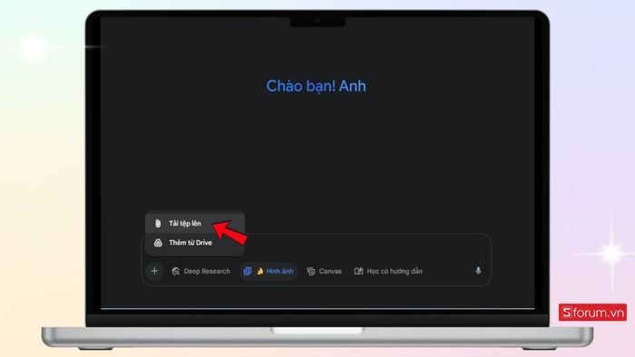 Tải lên bức ảnh rõ nét bạn muốn tạo thành trend