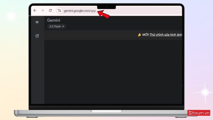 Truy cập vào trang web của Gemini