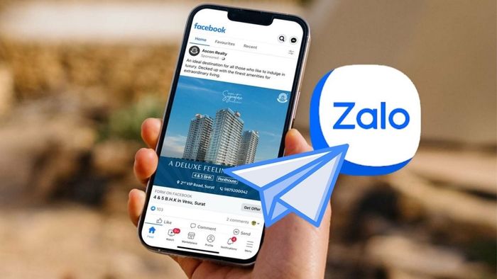 Đăng bài đồng thời trên Zalo và Facebook