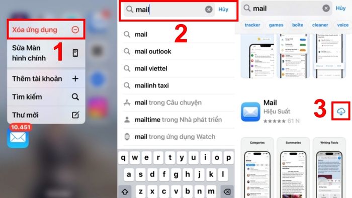Hướng dẫn khắc phục lỗi iPhone không nhận được Email khi gỡ ứng dụng.