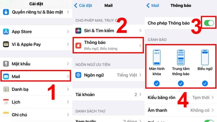 Cách sửa lỗi iPhone không nhận được email bằng cách cài đặt thông báo Gmail