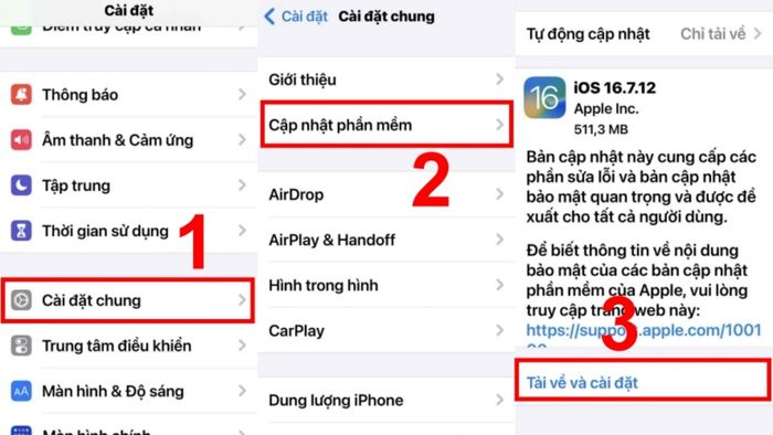 Cách khắc phục lỗi iPhone không nhận được email bằng cách cập nhật phần mềm.