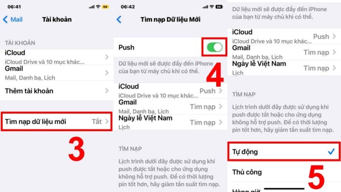 Hướng dẫn sửa lỗi iPhone không nhận được email khi bật chế độ hoạt động ngầm, bước 4.