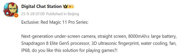 Red Magic 11 Pro sở hữu cấu hình phần cứng cực kỳ ấn tượng