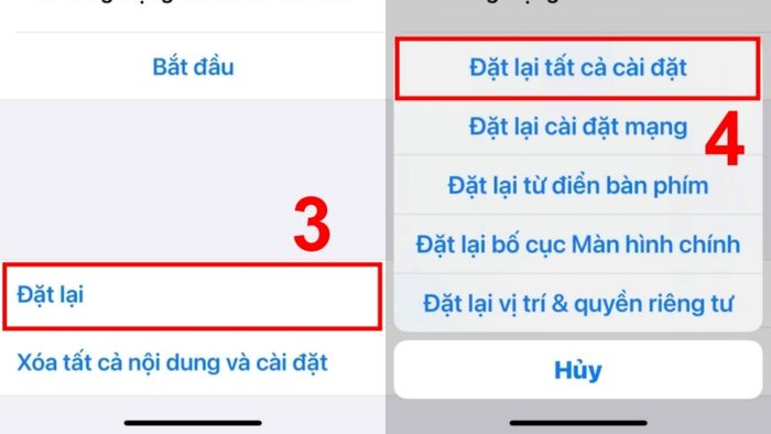 Cách khắc phục lỗi iPhone không nhận được email bằng cách đặt lại mặc định, bước 4.