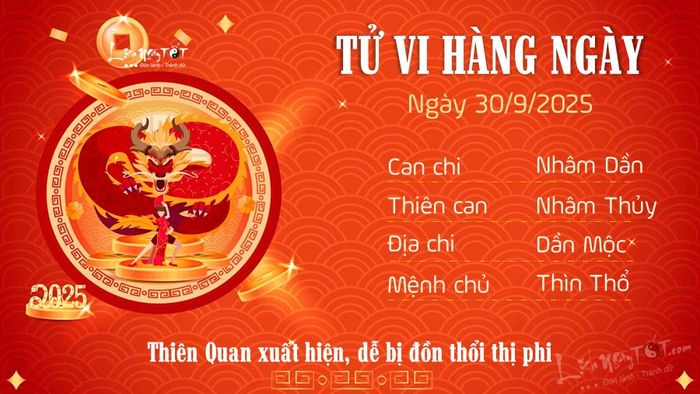 5 Tử vi hàng ngày 30-9-2025 - Thìn