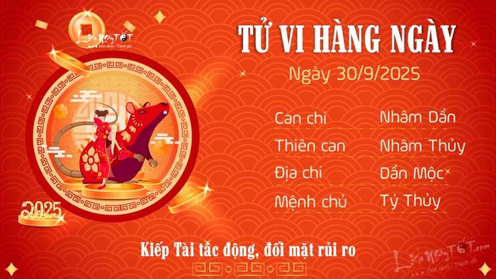 1 Tử vi hàng ngày 30-9-2025 - Tý