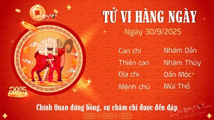 8 Tu vi hang ngay 30-9-2025 - Mùi