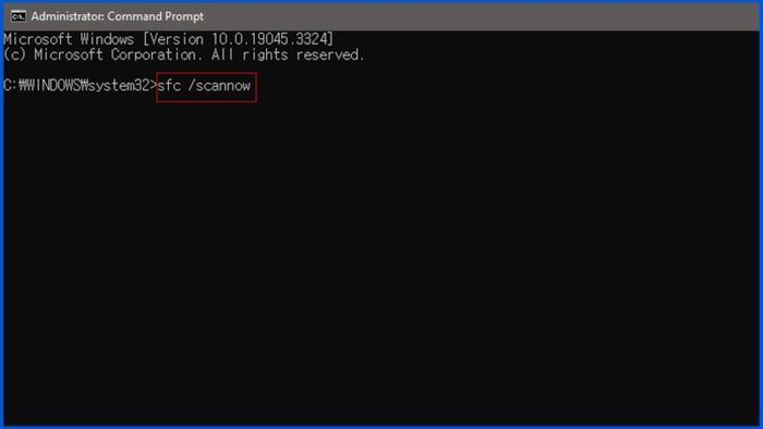 Khắc phục lỗi không vào được Discord - Chạy SFC Scan