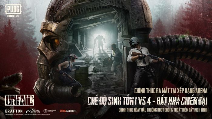 PUBG MOBILE giới thiệu chế độ sinh tồn 1 đấu 4: Bất Khả Chiến Bại