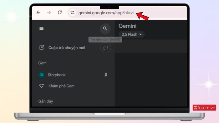 Truy cập vào trang web của Gemini AI