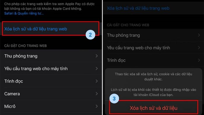 Hướng dẫn xóa Cookie trong trình duyệt Safari - Bước 2