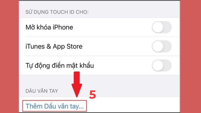 Cách khắc phục iPhone không nhận diện vân tay - xoá vân tay cũ bước 3