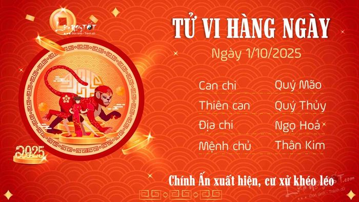 Tử vi hàng ngày 1/10/2025 cho tuổi Thân