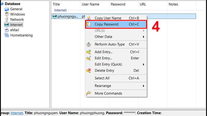 Tìm kiếm, sao chép và tự động lưu mật khẩu trong KeePass