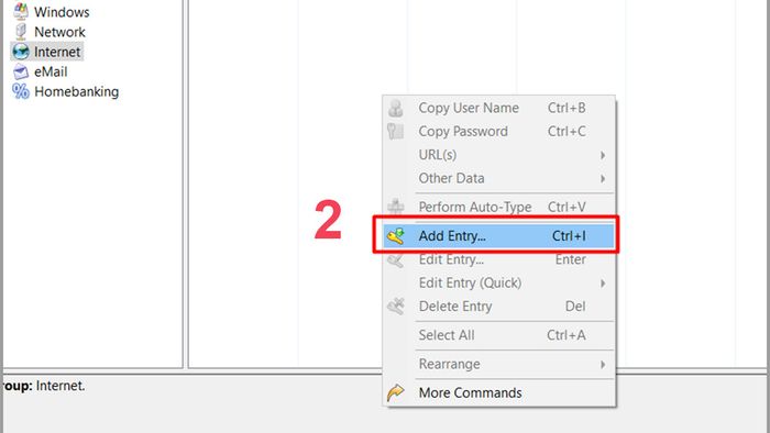 Quản lý và thêm mật khẩu vào KeePass