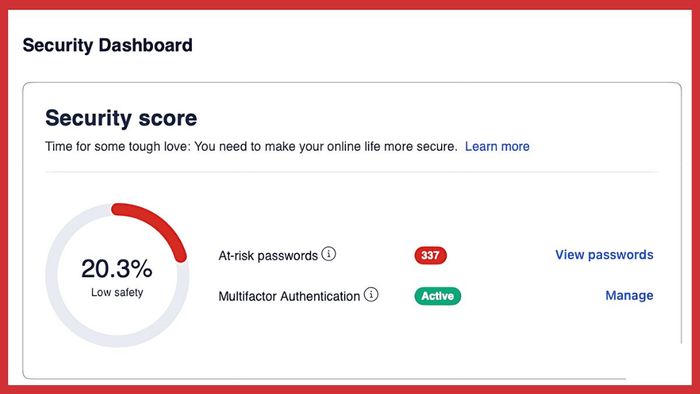 Thường xuyên theo dõi “Security Score” của LastPass để bảo vệ tài khoản tốt hơn