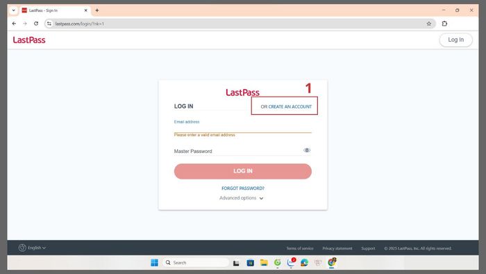Hướng dẫn đăng ký tài khoản và thiết lập Master Password trên LastPass