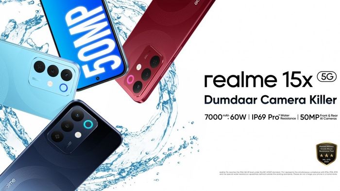 realme 15x được trang bị cụm camera sau kép.