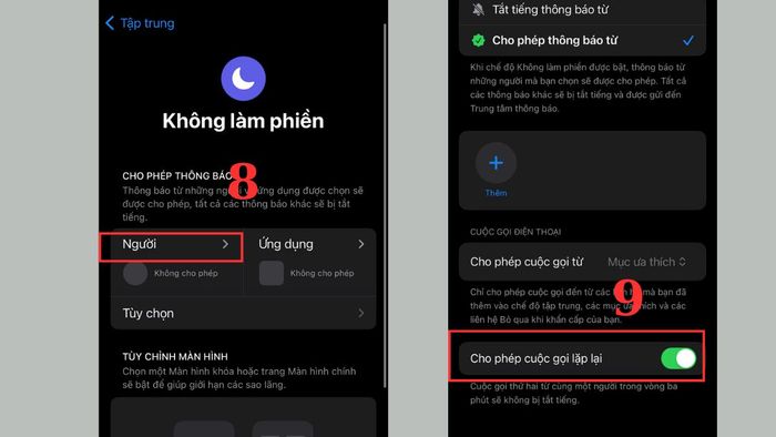 Hướng dẫn thay đổi cài đặt tính năng mặt trăng khuyết trên iPhone, bước 3.