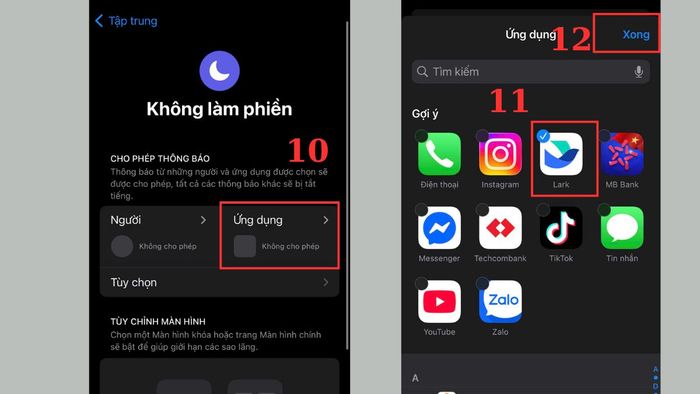 Hướng dẫn thay đổi cài đặt tính năng mặt trăng khuyết trên iPhone, bước 4.