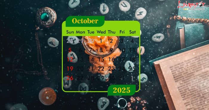 Ngày may mắn tháng 10/2025 theo thần số học