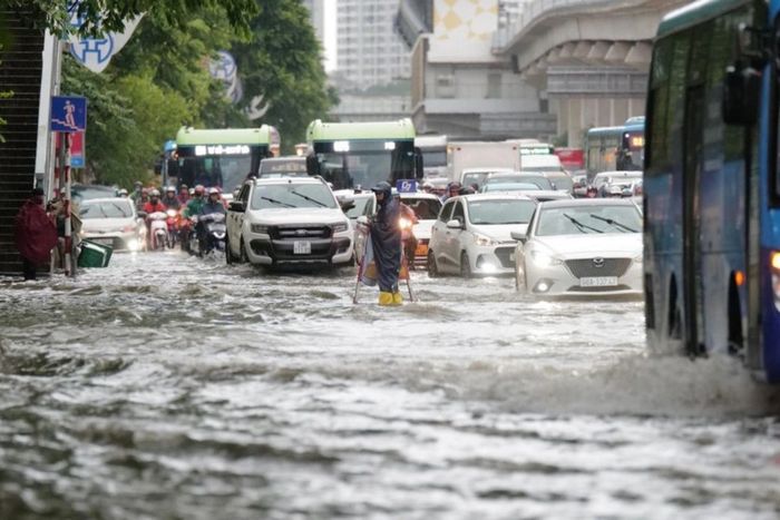 Tình hình ngập úng tại Hà Nội hiện nay.