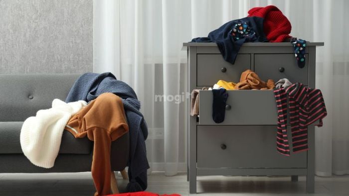Đừng để phòng trở nên bừa bộn khi chụp ảnh nhé.