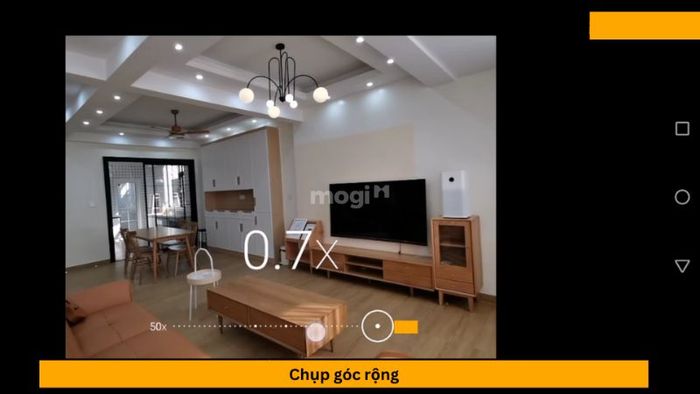 Lựa chọn góc rộng giúp bạn chụp được toàn bộ không gian của phòng.