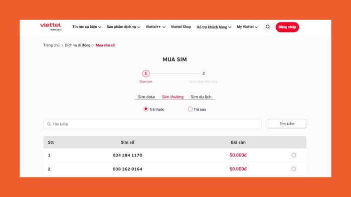 Mua SIM đầu số 0868