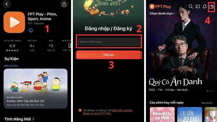 Hướng dẫn mua gói FPT Play trên điện thoại
