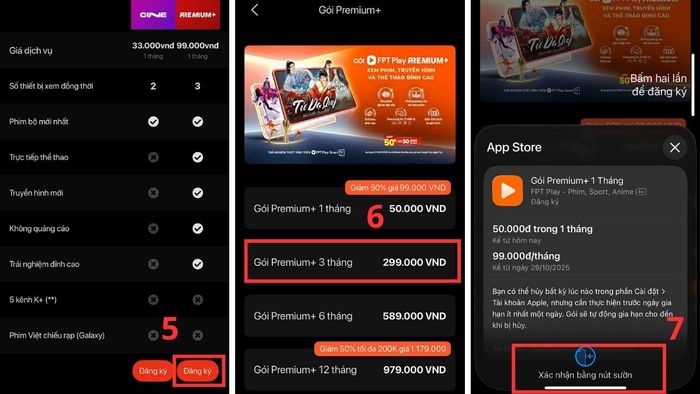 Hướng dẫn đăng ký mua gói FPT Play trên điện thoại