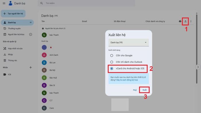 Hướng dẫn nhập danh bạ từ Gmail vào iCloud trên iPhone, bước 1