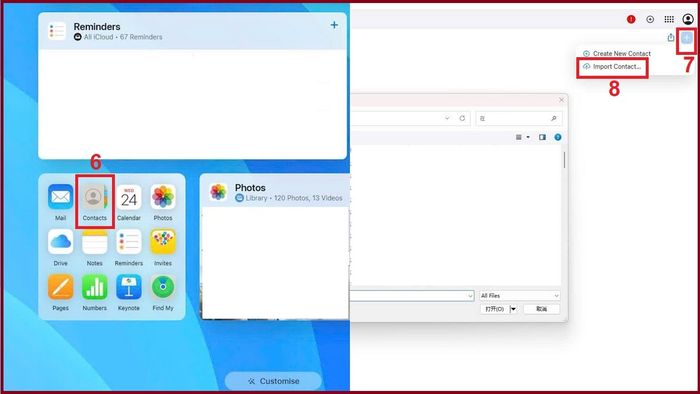 Hướng dẫn nhập danh bạ từ Gmail vào iCloud trên iPhone, bước 3