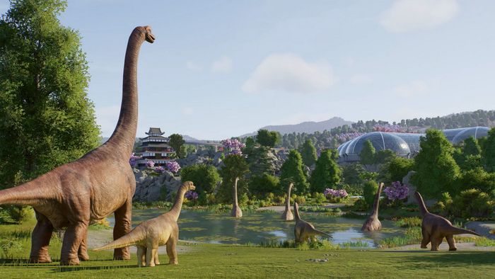 Jurassic World Evolution 3: Tạo dựng công viên khủng long riêng cho bạn! Jurassic World Evolution 3 mang đến cho bạn cơ hội xây dựng công viên khủng long độc đáo của chính mình. [Kéo và thả để di chuyển]