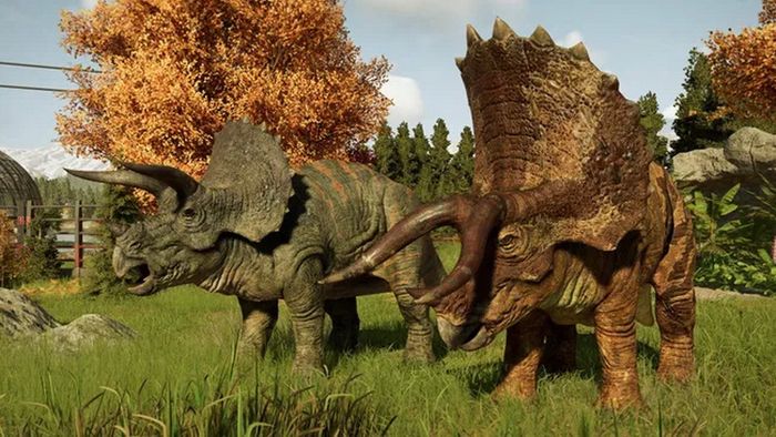 Jurassic World Evolution 3: Tạo dựng công viên khủng long riêng cho bạn! Jurassic World Evolution 3 mang đến cho bạn cơ hội xây dựng công viên khủng long độc đáo của chính mình. [Kéo và thả để di chuyển]
