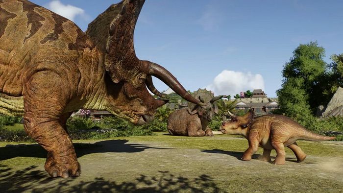 Jurassic World Evolution 3: Tạo dựng công viên khủng long riêng cho bạn! Jurassic World Evolution 3 mang đến cho bạn cơ hội xây dựng công viên khủng long độc đáo của chính mình. [Kéo và thả để di chuyển]
