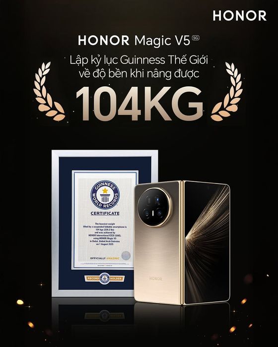 HONOR Magic V5 gây ấn tượng mạnh mẽ trên toàn thế giới với Kỷ lục Guinness mới