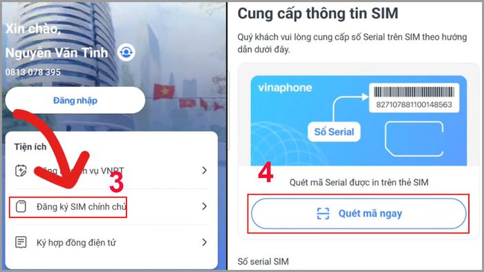 Kích hoạt SIM đầu số 085