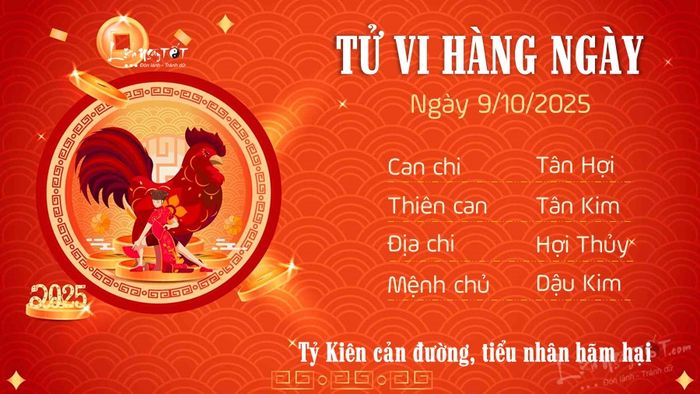 Tử vi hàng ngày 9/10/2025 của Dậu