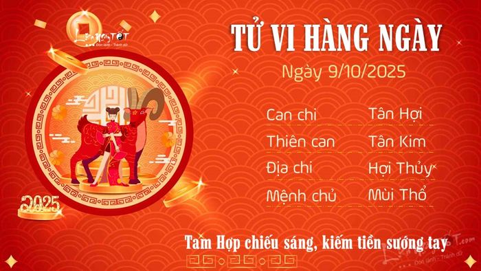 Tử vi hàng ngày 9/10/2025 của Mùi